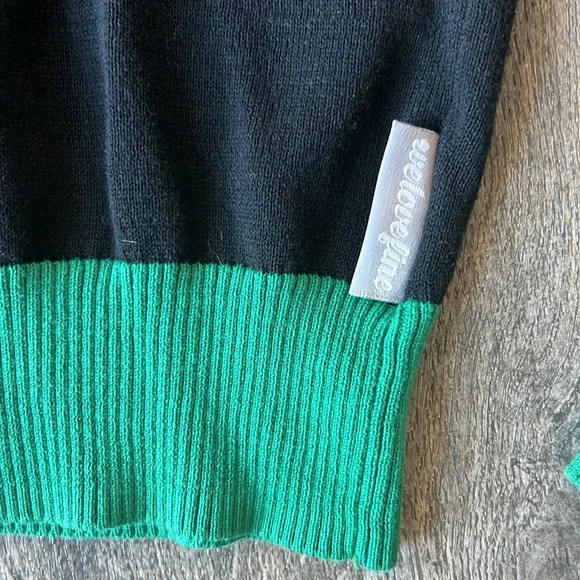 WeLoveFine Sweater Black and Green Marvel Loki Crop Sweater Cardigan Size Medium - Picture 9 of 10